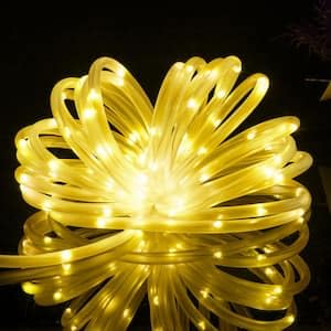 Commercial Electric 32.8 ft. Plug-in Bright White LED 360° Outdoor Dimmable Linkable Rope Light with Remote Control