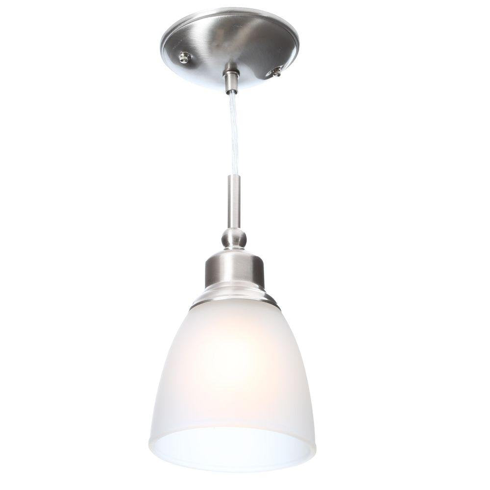 Commercial Electric 1-Light Brushed Nickel Mini-Pendant (3-Pack ) - Like New