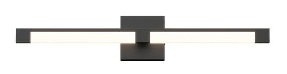 Tivoli 27 in. 1-Light Black LED Modern Bath Vanity Light Bar for Bathroom