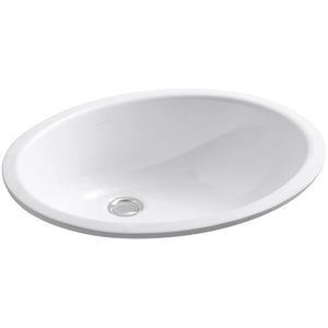 KOHLER K-2210-G-0 Caxton Undercounter Bathroom Sink, White