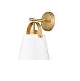 Z-Lite 726-1S-MB+HBR Z-Studio - 1 Light Wall Sconce In Modern Style-12.75 Inches Tall and 8 Inches Wide, Finish Color: Matte Black/Heritage Brass