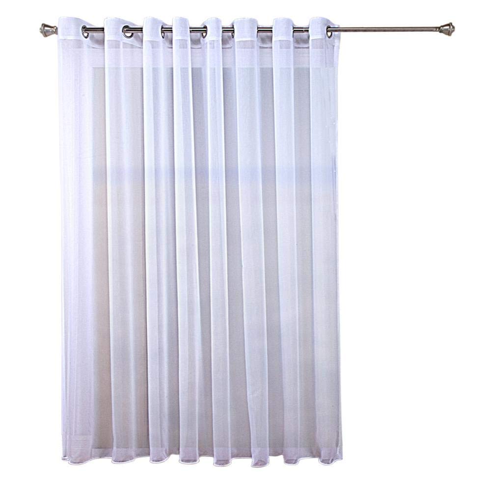 Tergaline Sheer White Double Wide Grommet Curtain Panel 108"Wx84"L