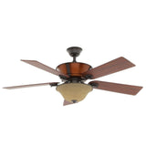 Hampton Bay Radcliffe 52 in. Indoor/Outdoor Natural Iron Ceiling Fan with Light Kit and Remote Control