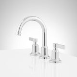 Signature Hardware 477025 Greyfield 1.2 GPM Widespread Bathroom Faucet with Metal Lever Handles and Pop-Up Drain Assembly