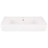 Signature Hardware 424924 Burleson 34" Vitreous China Wall Mounted Bathroom Sink with Single Faucet Hole and Overflow