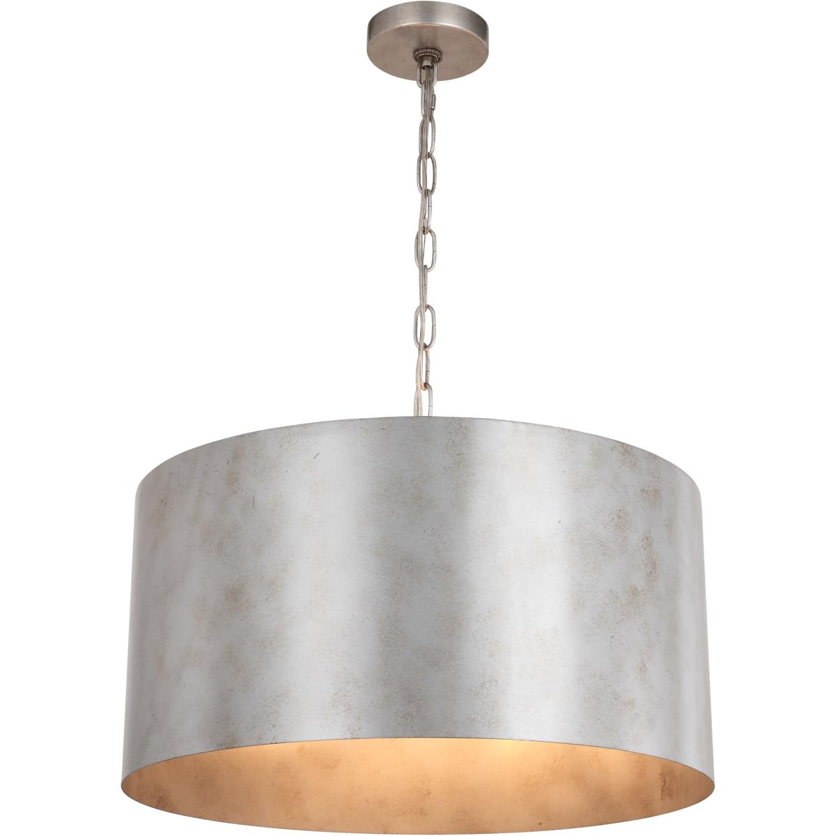 Living District Miro 3-Light Mid-Century Metal Pendant in Vintage Silver - Like New