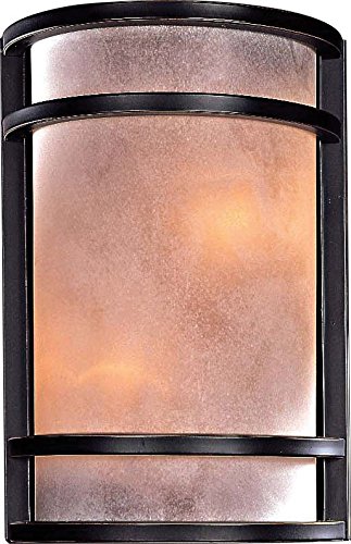 Minka Lavery Wall Sconce Lighting 345-37B, Glass Damp Bath Vanity Fixture, 2 Light, 120 Watts, Bronze