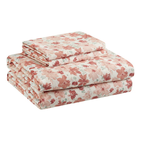 Better Homes & Gardens 300 Thread Count 100% Cotton Wrinkle Resistant Standard Pillowcase Set of 2, Floral
