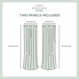 Exclusive Home Sateen Twill Woven Room Darkening Blackout Grommet Top Curtain Panel Pair, 52"x108", Linen, 2 Piece