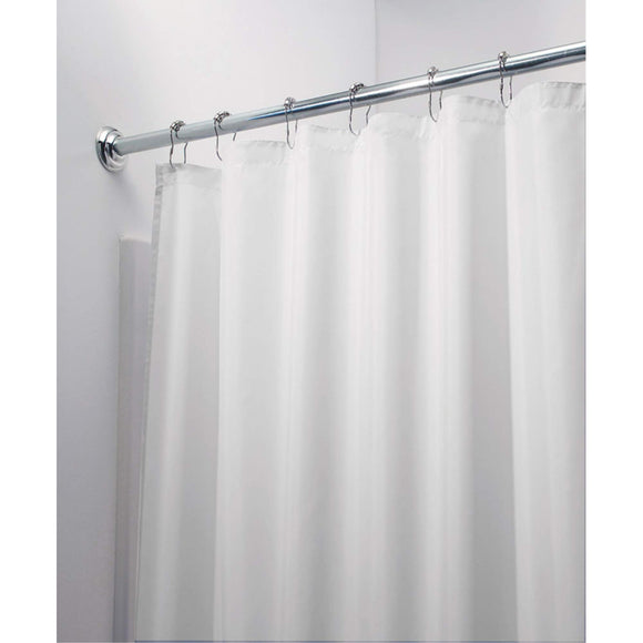 InterDesign 54 in. H x 78 in. W White Solid Shower Curtain - Total Qty: 4