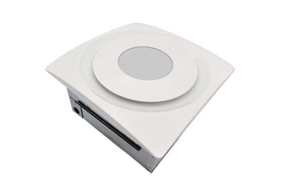Aero Pure AP904-SL W Quiet Bathroom Ceiling Ventilation Fan, 90 CFM, White