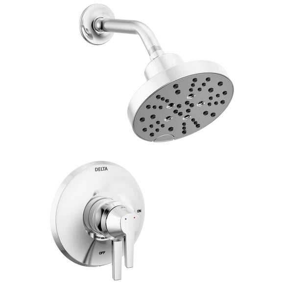 Delta Faucet Galeon Dual Function Chrome Shower Faucet with H2Okinetic Shower Head, Shower Faucet Set, Shower Trim Kit, Shower Fixtures, Lumicoat Chrome T17272-PR (Valve Not Included)