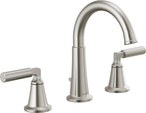 Delta 35548LF-SSMPU Delta 35548LF-MPU Bowery 1.2 GPM Widespread Bathroom Faucet with Pop-Up Drain Assembly - Limited