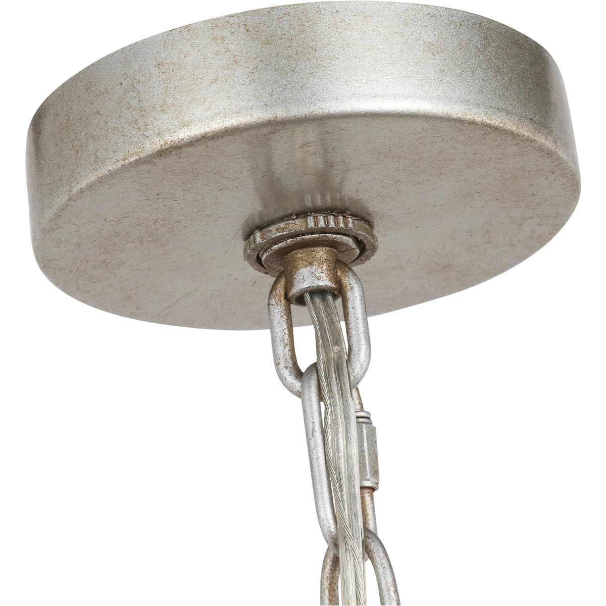 Living District Miro 3-Light Mid-Century Metal Pendant in Vintage Silver - Like New