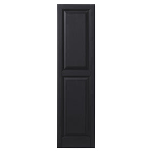 Ply Gem Shutters and Accents VINRP1567 33 Raised Panel Shutter, 15", Black