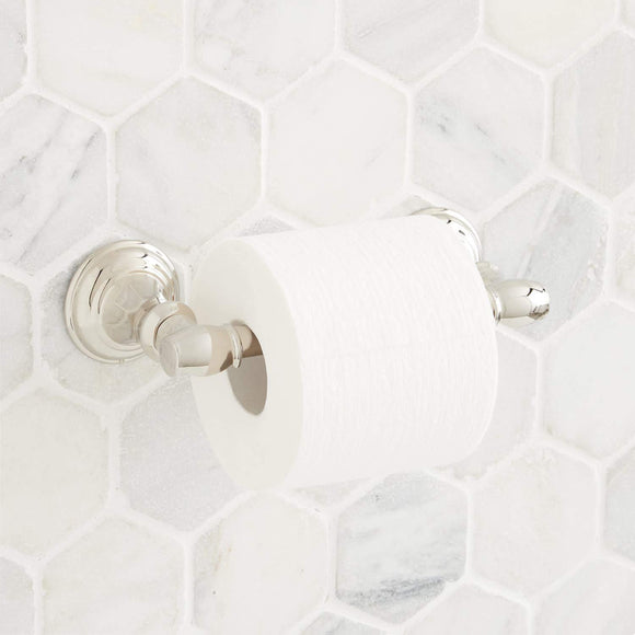 Signature Hardware 446912 Beasley Double Post Toilet Paper Holder