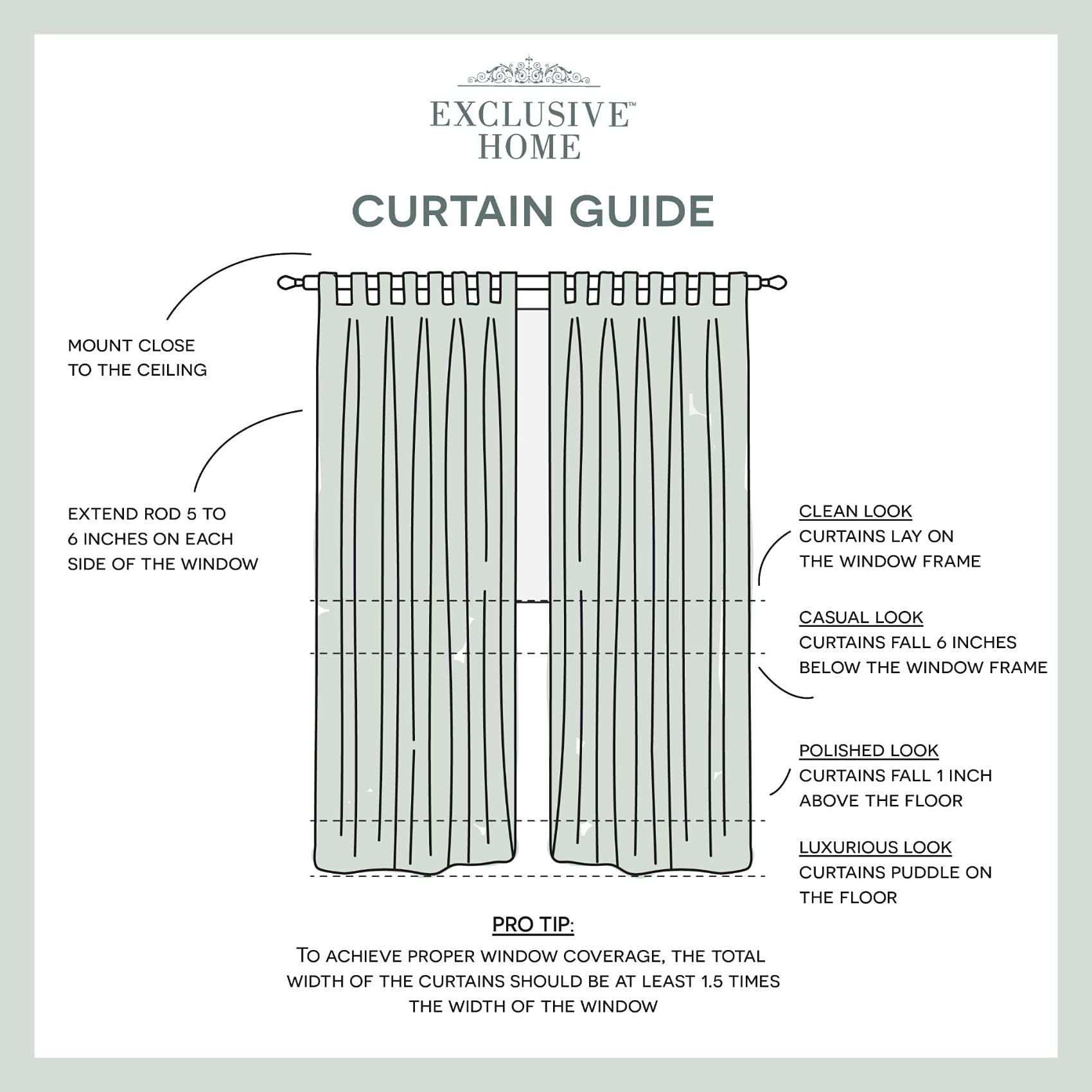 Exclusive Home Cabana Solid Indoor/Outdoor Light Filtering Hook-and-Loop Tab Top Curtain Panel Pair, 54"x108", Vanilla