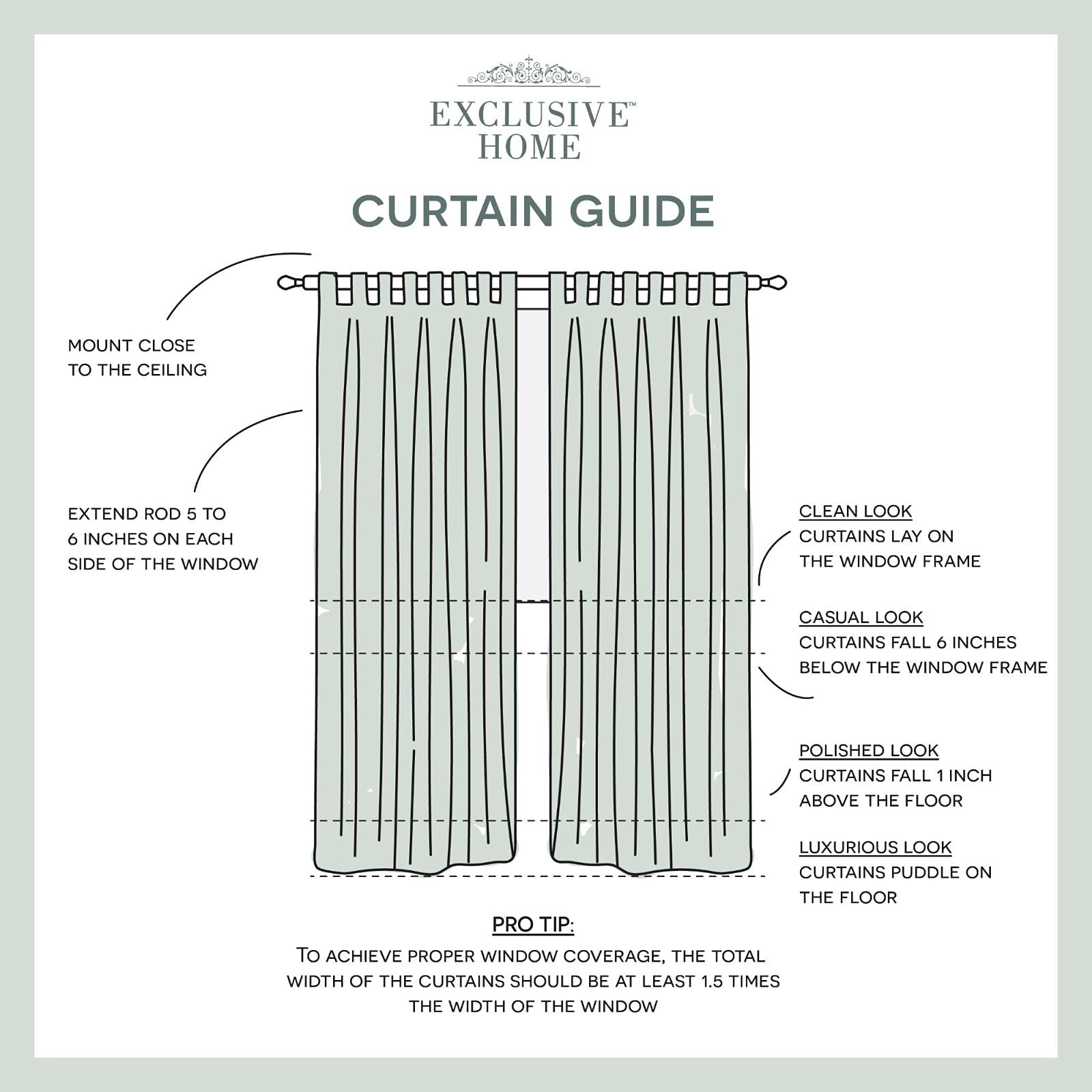 Exclusive Home Cabana Solid Indoor/Outdoor Light Filtering Hook-and-Loop Tab Top Curtain Panel Pair, 54"x108", Vanilla