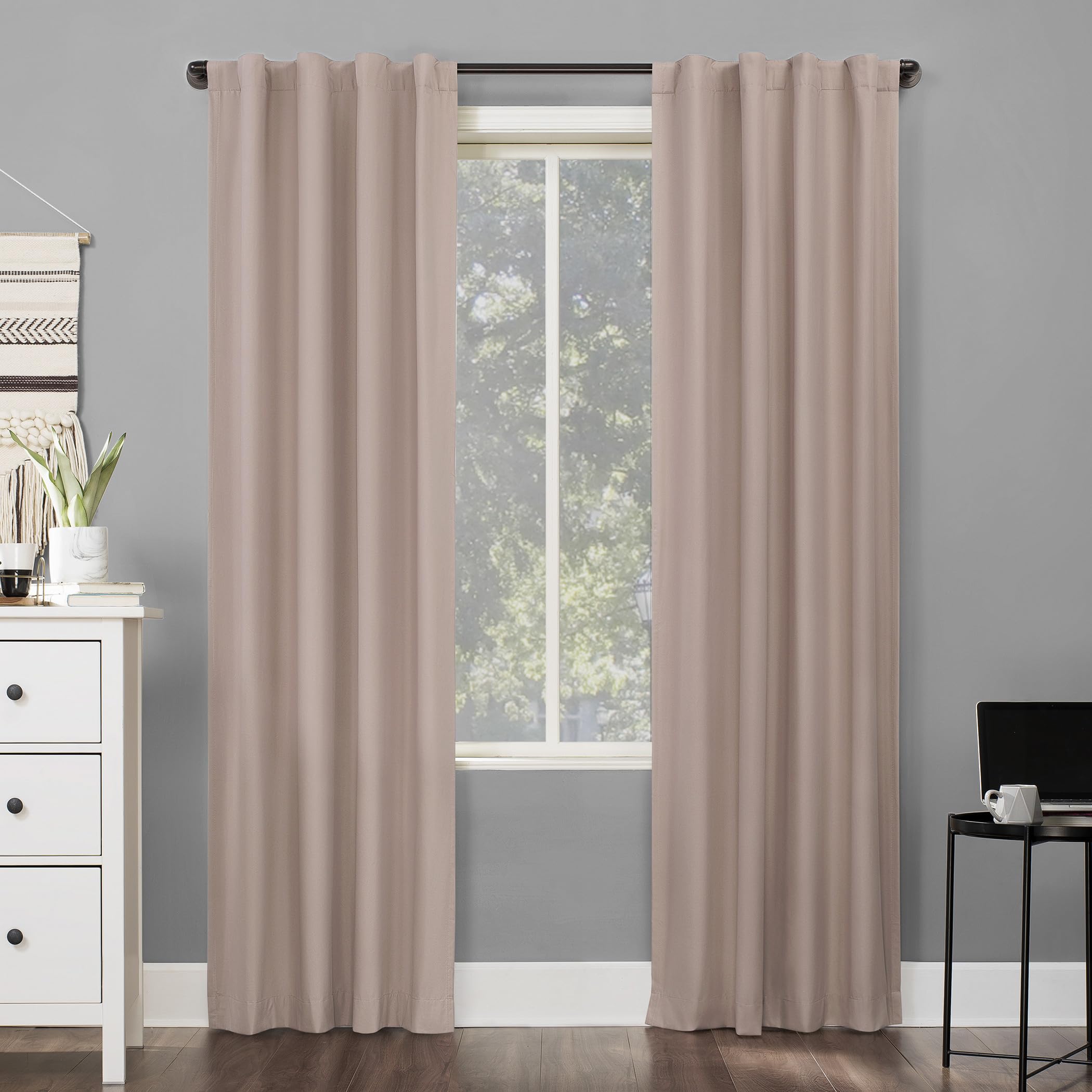 Sun Zero Cyrus Thermal Total Blackout Back Tab Curtain Panel
