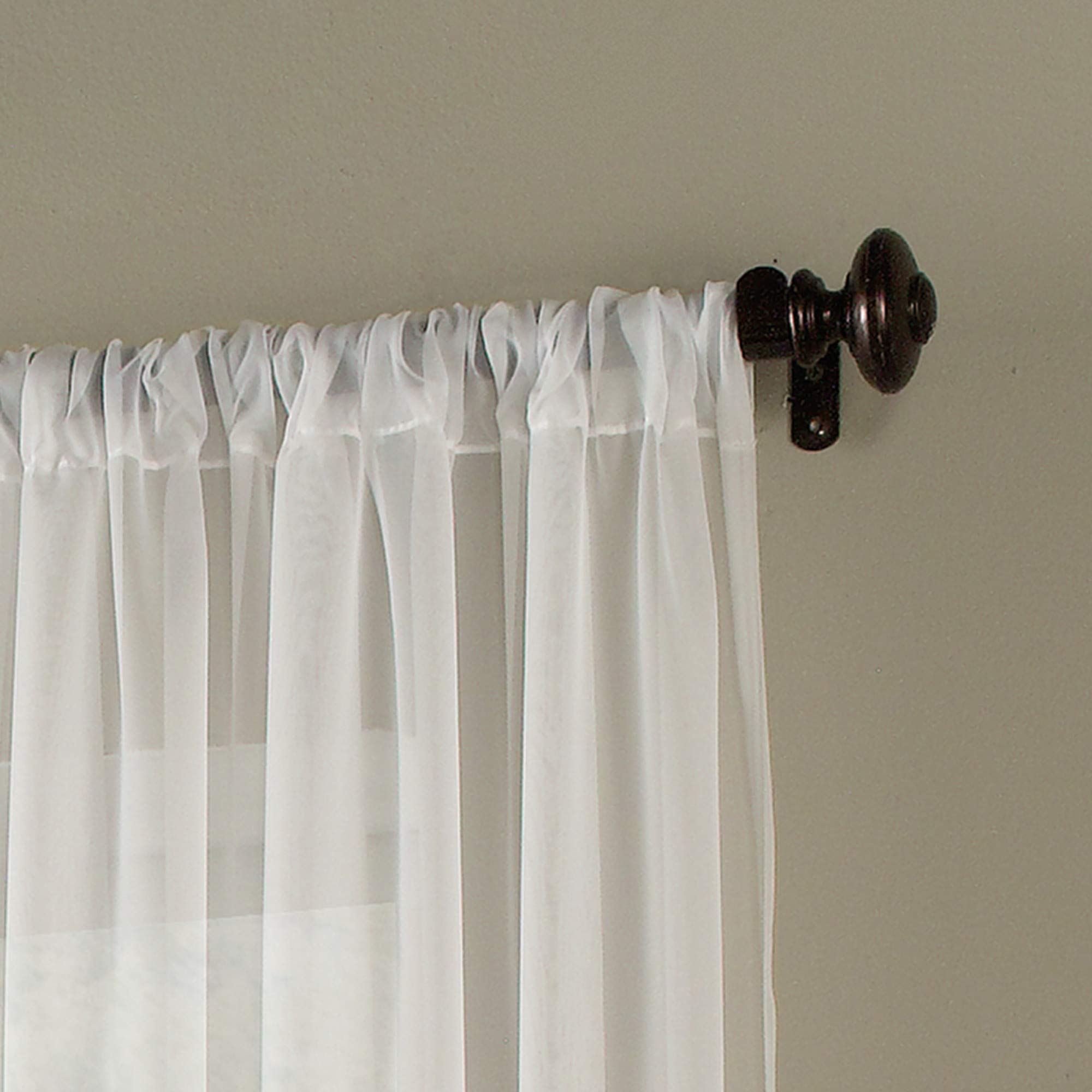 Curtainworks Soho Voile Sheer Curtain Panel, 59" X 108", Winter White
