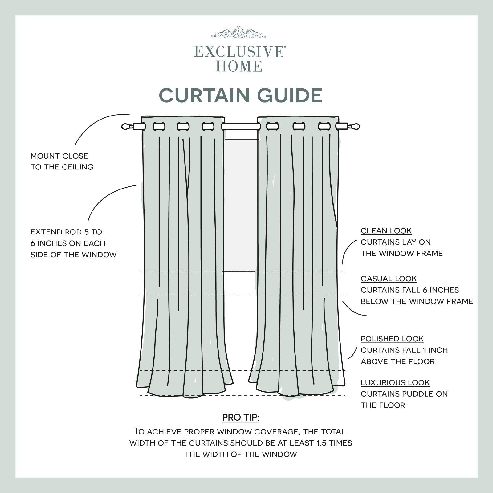 EXCLUSIVE HOME Sateen Kids Twill Woven Room Darkening Blackout Grommet Top Curtain Panel Pair, 52"x84", Winter White