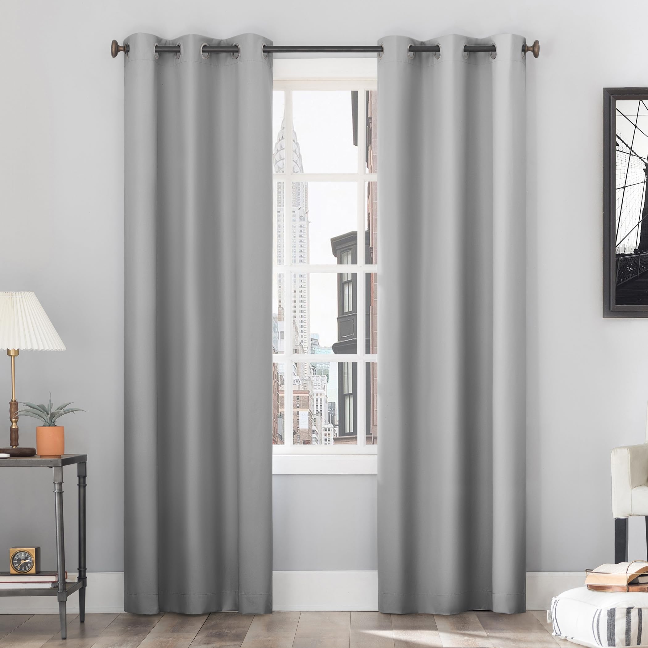 Sun Zero Cyrus Thermal 100% Blackout Grommet Curtain Single Panel