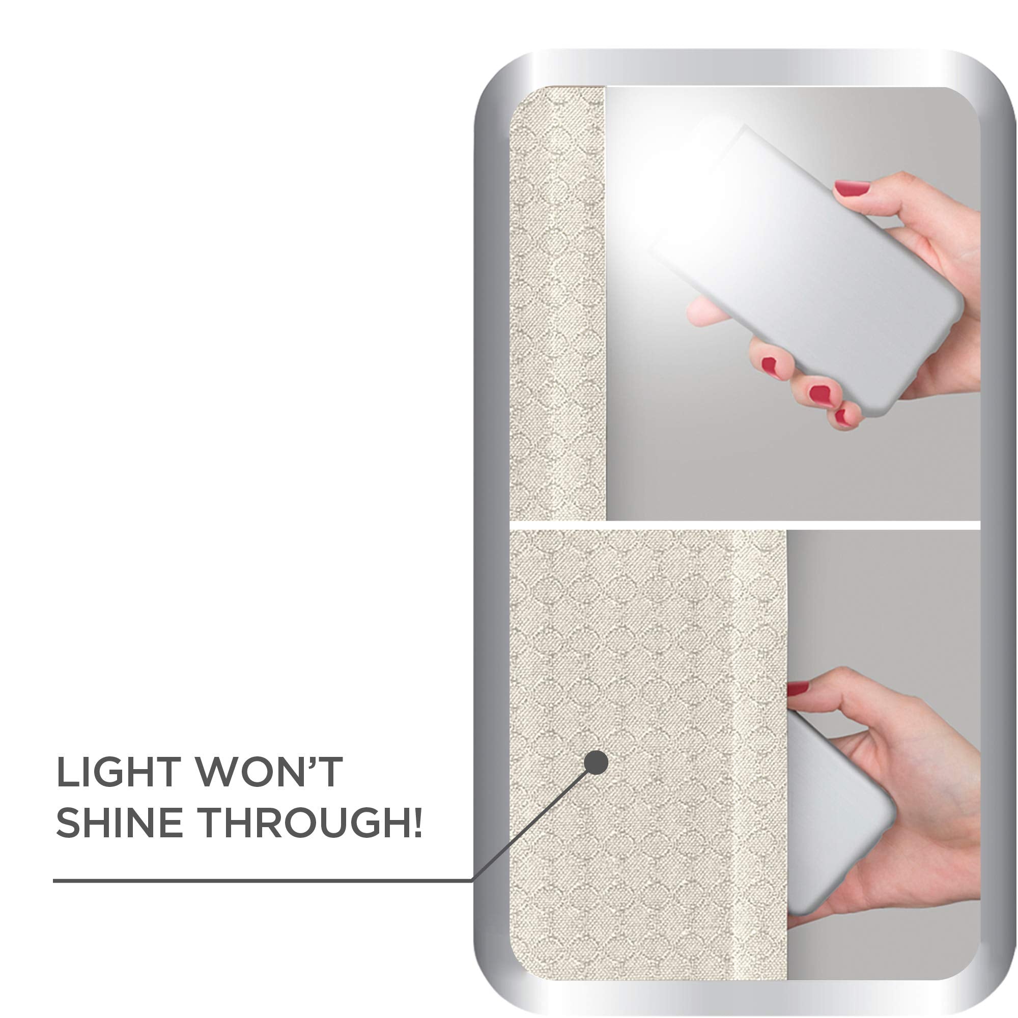 Maytex Smart Curtains Julius 100 Percent Blackout Window Panel, 50 inches x 63 inches, Linen