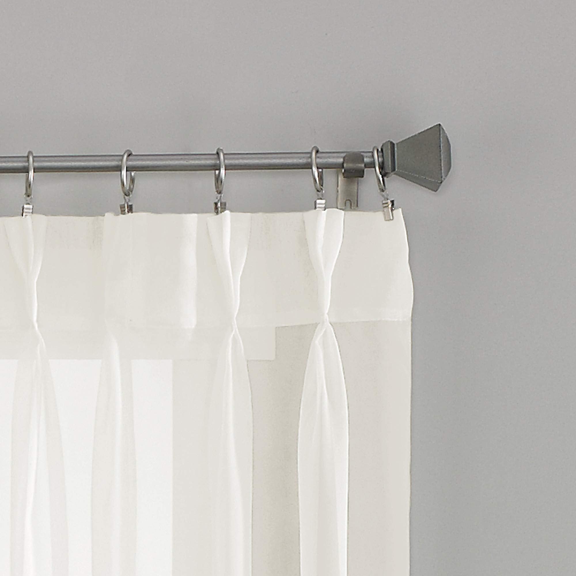 Curtainworks Soho Voile Sheer Pinch Pleat Curtain Panel, 29 by 95", Oyster