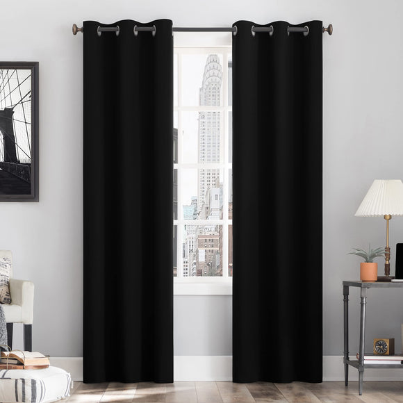 Sun Zero Cyrus Thermal 100% Blackout Grommet Curtain Single Panel