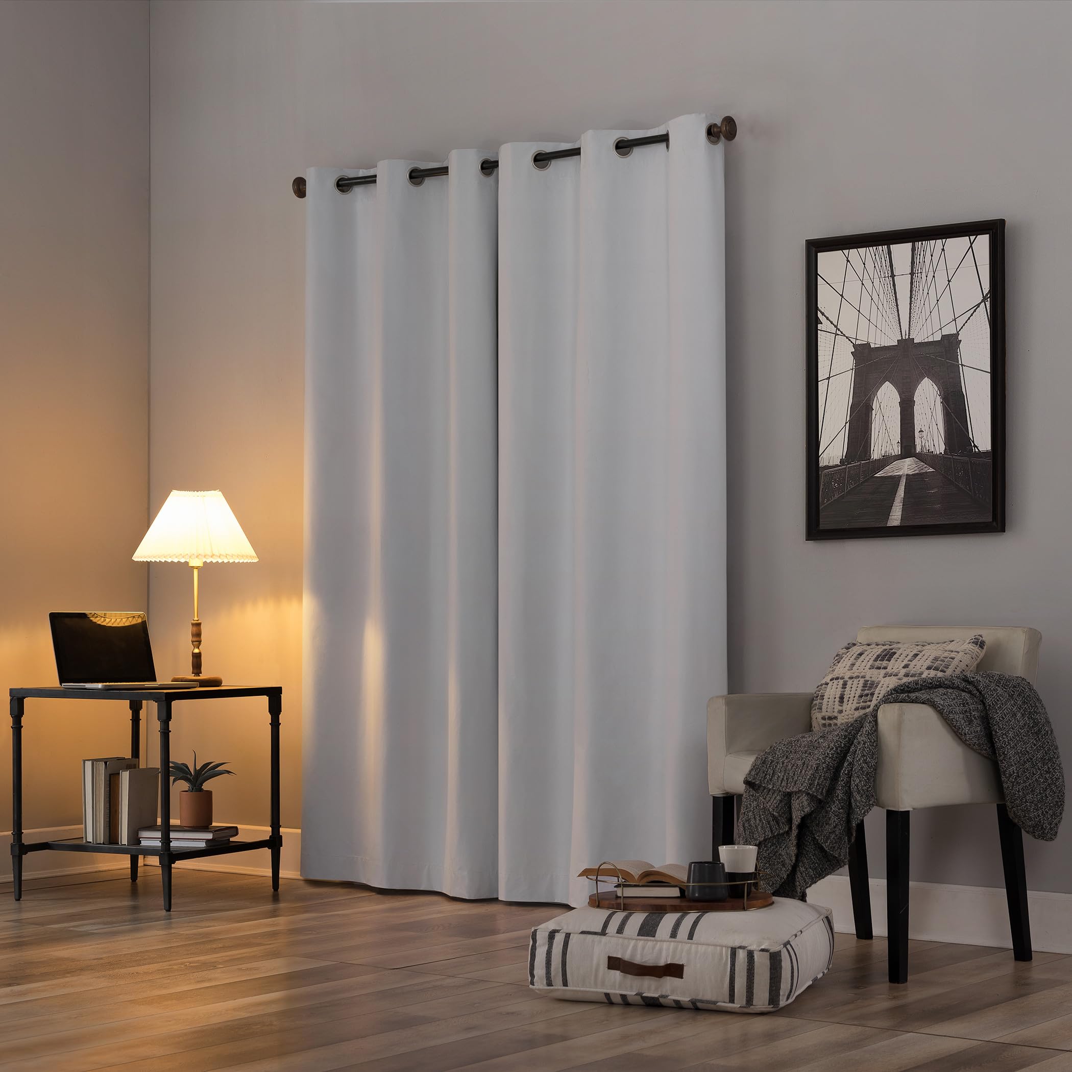 Sun Zero Cyrus Thermal 100% Blackout Grommet Curtain Single Panel
