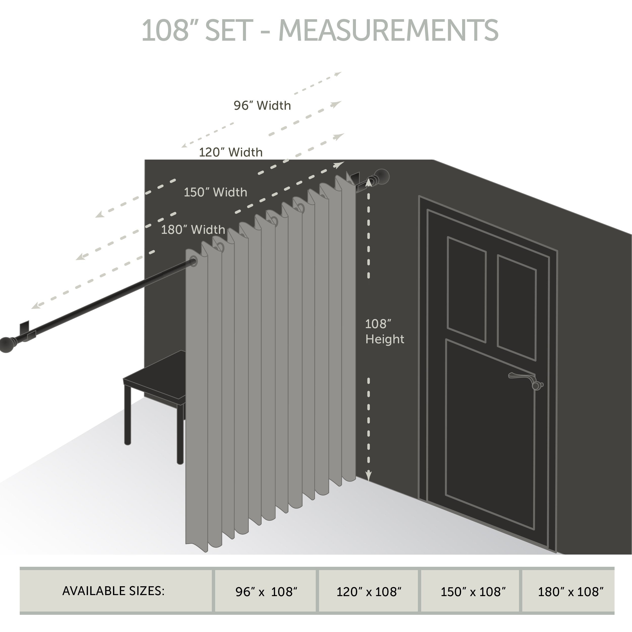 Rod Desyne Window Thermal Isulated Blackout Curtain with Metal Grommet, 150" x 108", Dark Grey - 1 Panel