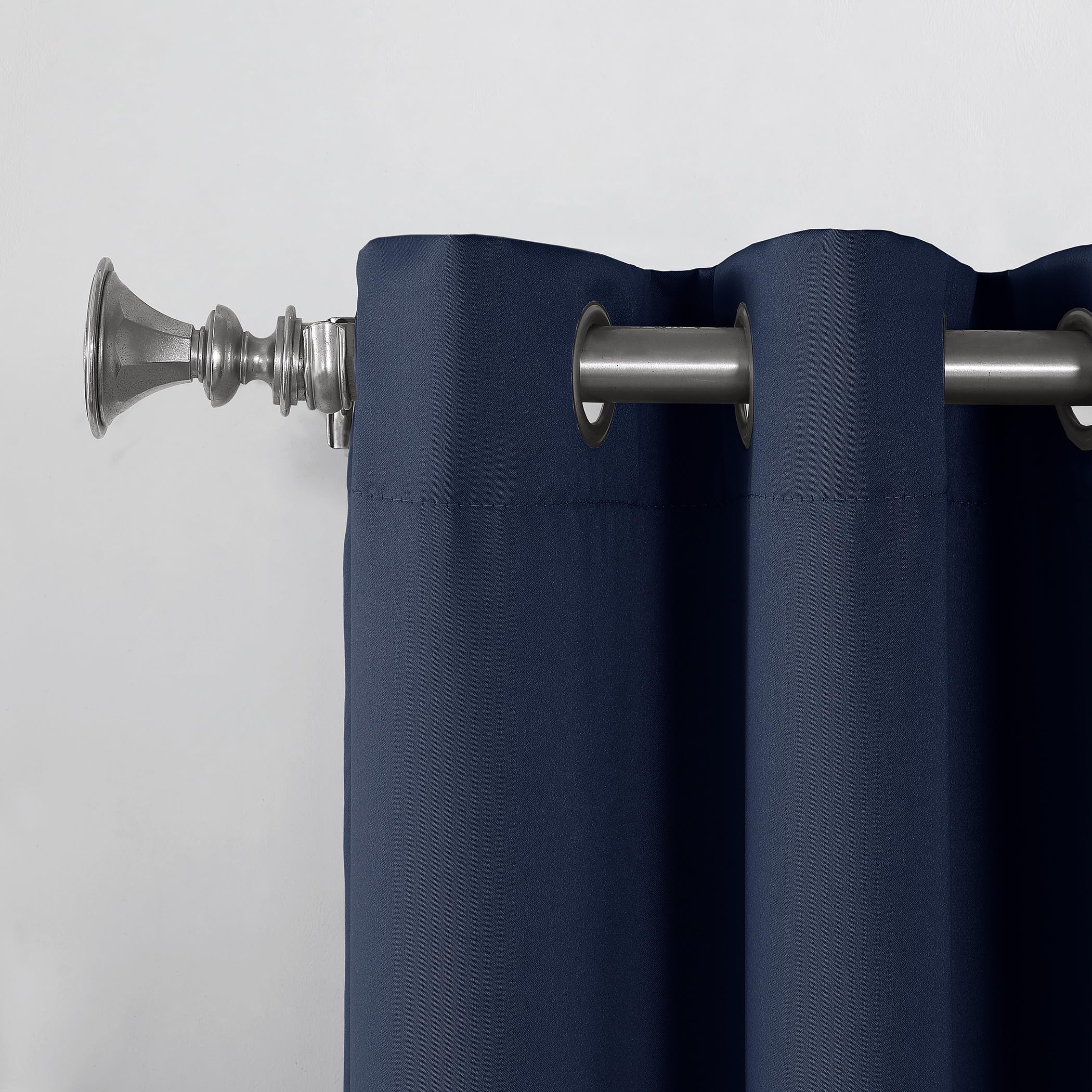 Sun Zero Becca Energy Efficient Grommet Curtain Panel, 40" x 84", Navy Blue