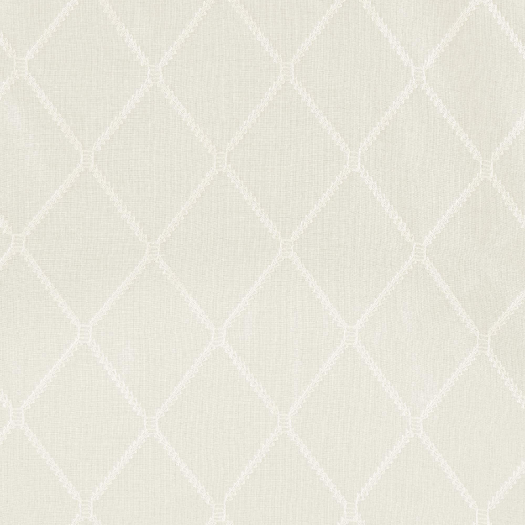 Madison Park Irina Diamond Sheer Embroidered Window Scarf Ivory 50x144