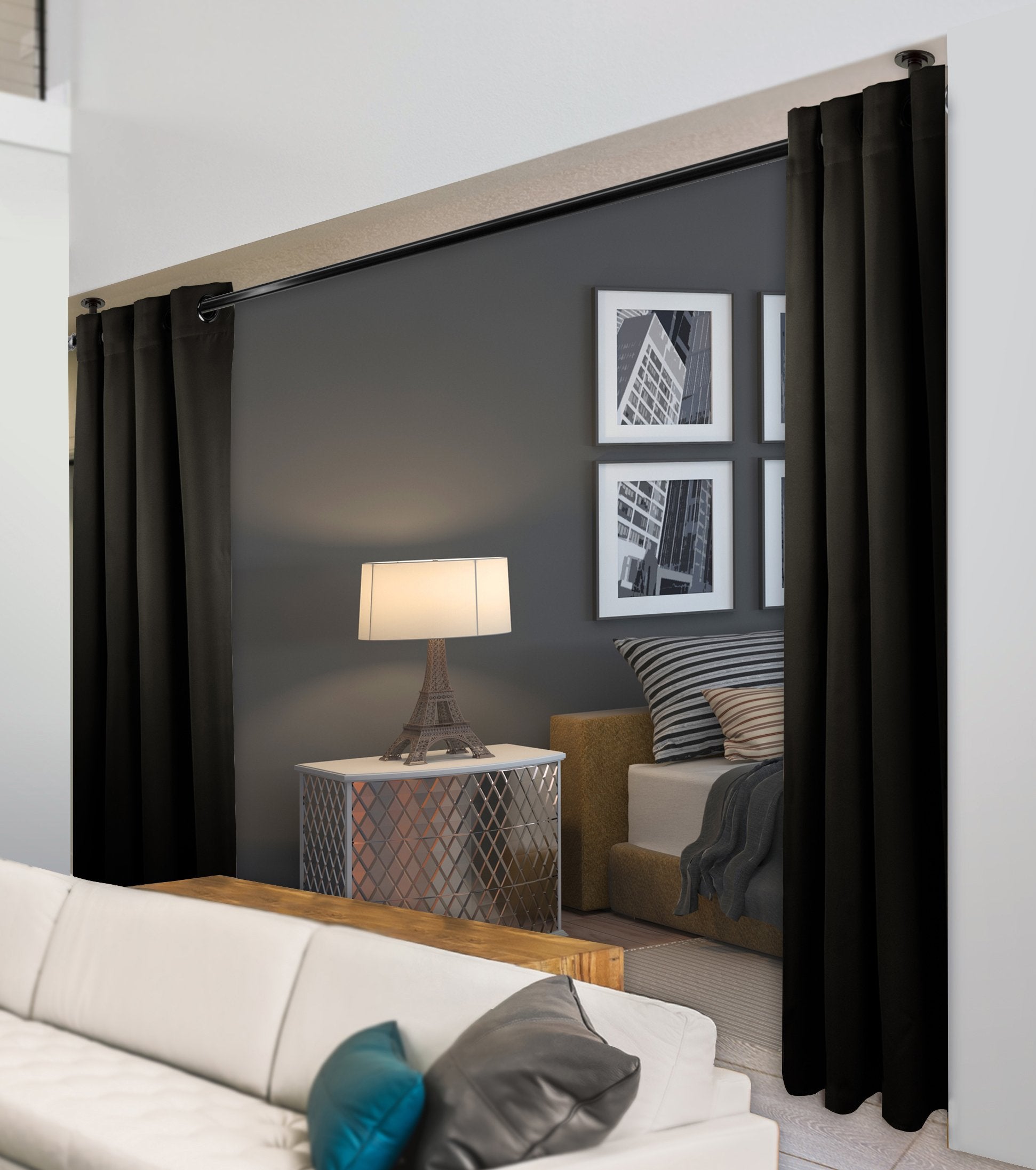 Rod Desyne Window Thermal Isulated Blackout Curtain with Metal Grommet, 150" x 108", Dark Grey - 1 Panel