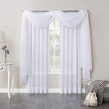 No. 918 Emily Sheer Voile Rod Pocket Curtain Panel, 59" x 120", White