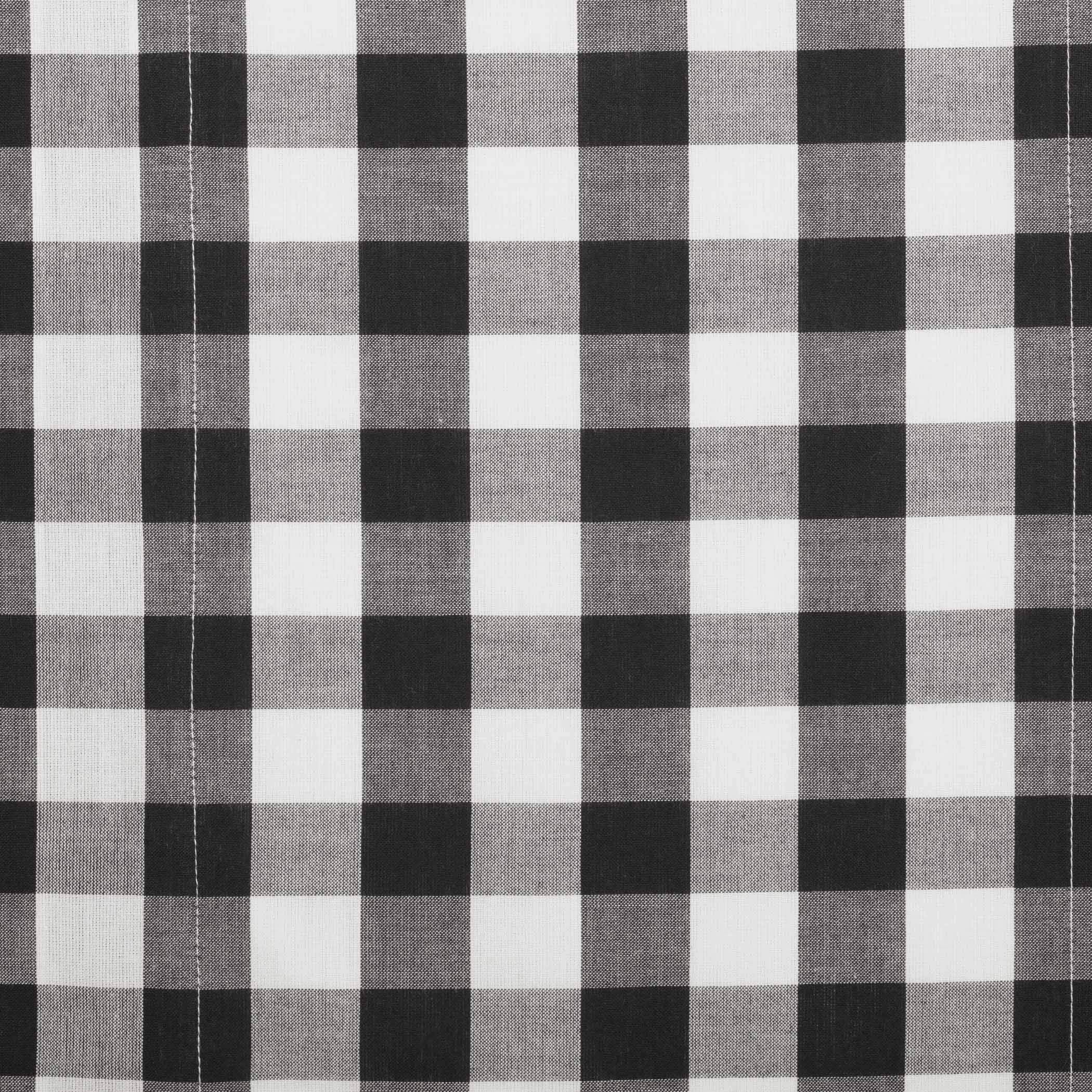 VHC Brands Annie Buffalo Portabella Brown Check Farmhouse Tier Curtain Set 24x36