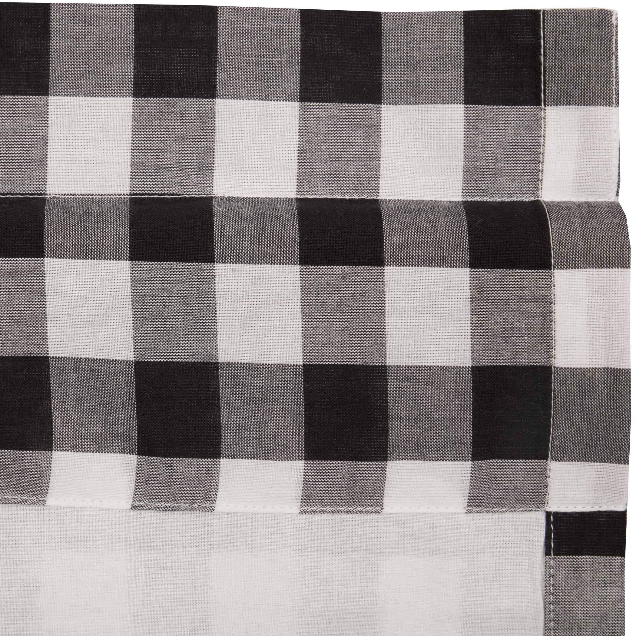 VHC Brands Annie Buffalo Portabella Brown Check Farmhouse Tier Curtain Set 24x36