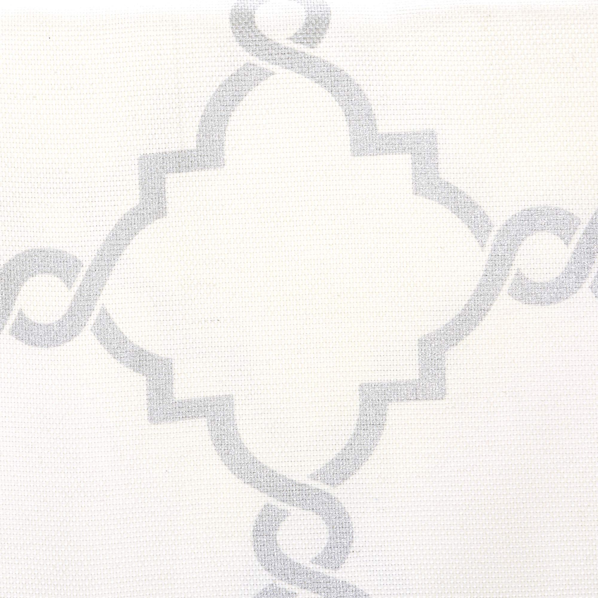 Madison Park Saratoga Light Filtering Fretwork Print Grommet Top Window Valance Swags for Living Room Bedroom and Kitchen, 50x18", Ivory/Grey