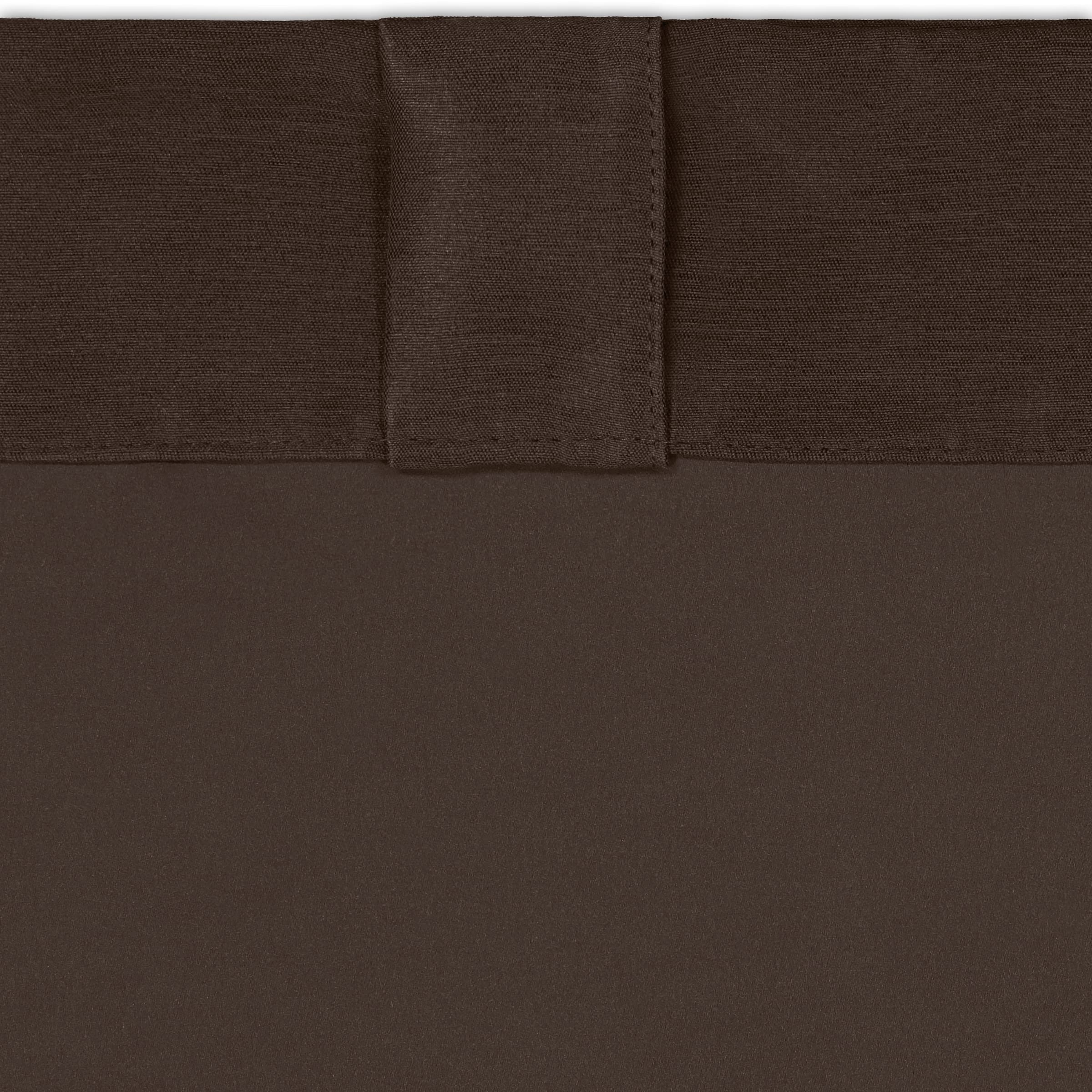 ECLIPSE Fresno Modern Blackout Thermal Rod Pocket Window Curtain for Bedroom (1 Panel), 52" x 84", Espresso