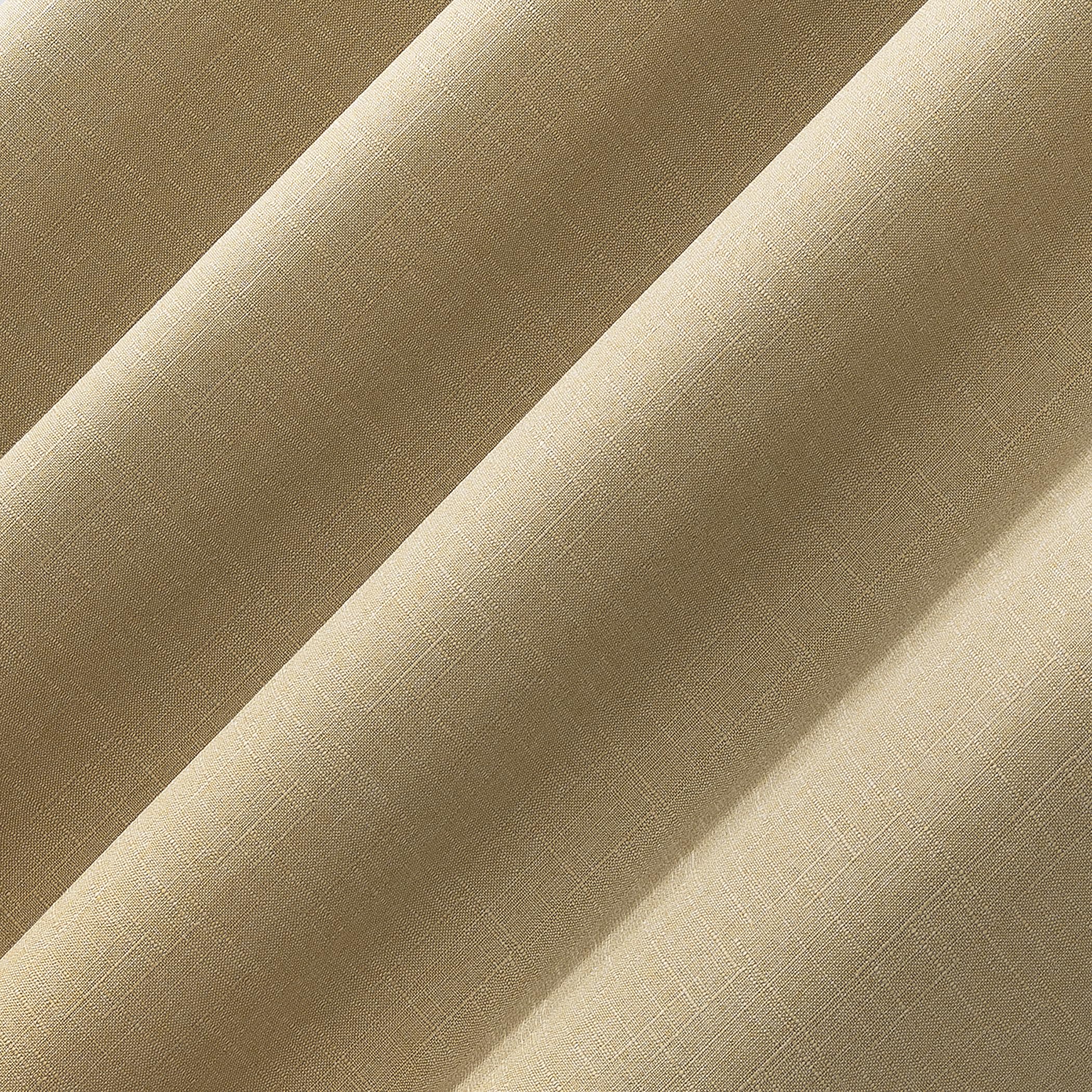 Sun Zero Channing Grid Texture Draft Shield Fleece Insulated Total Blackout Grommet Curtain Panel, 50" x 84", Soft Gold