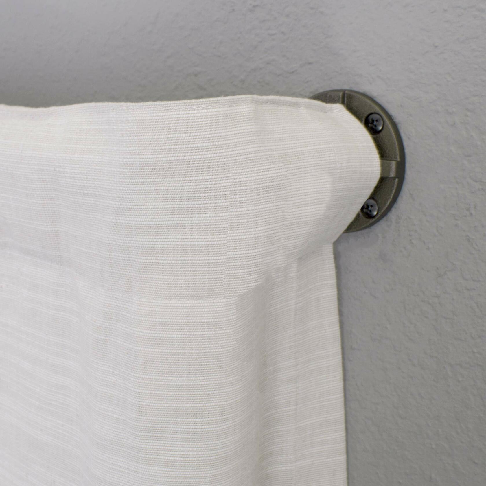 Decopolitan Industrial Wrap Around Telescoping Curtain Rod Set, 36-72", Bronze