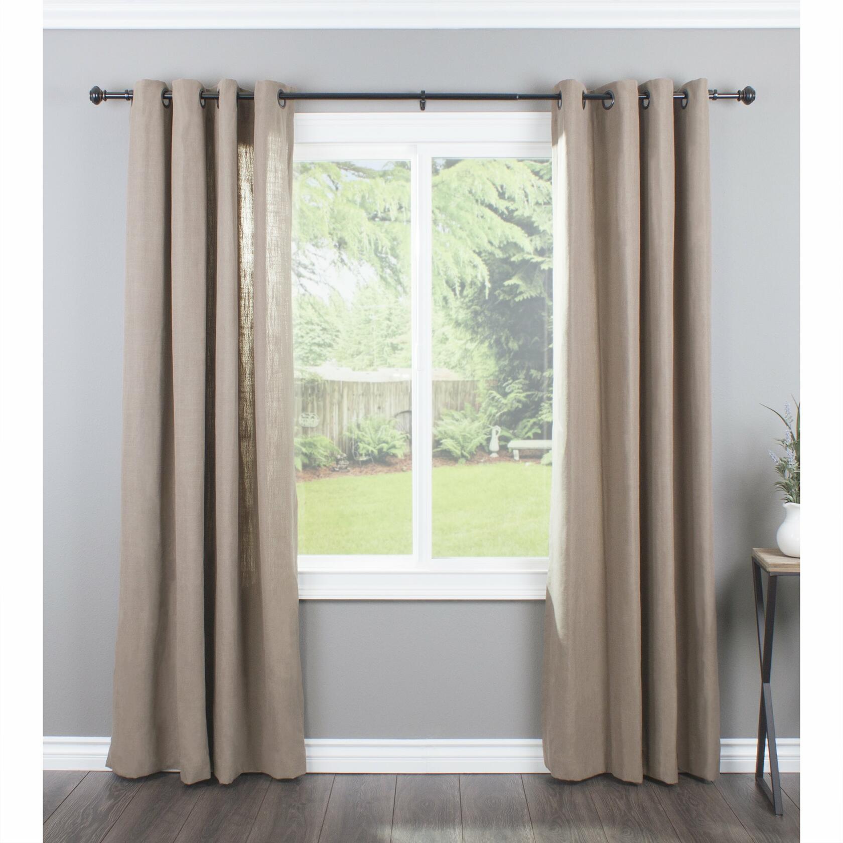 Decopolitan 27865-36BLK Urn Single Rod Set, 36 to 72-Inch, Antique Black