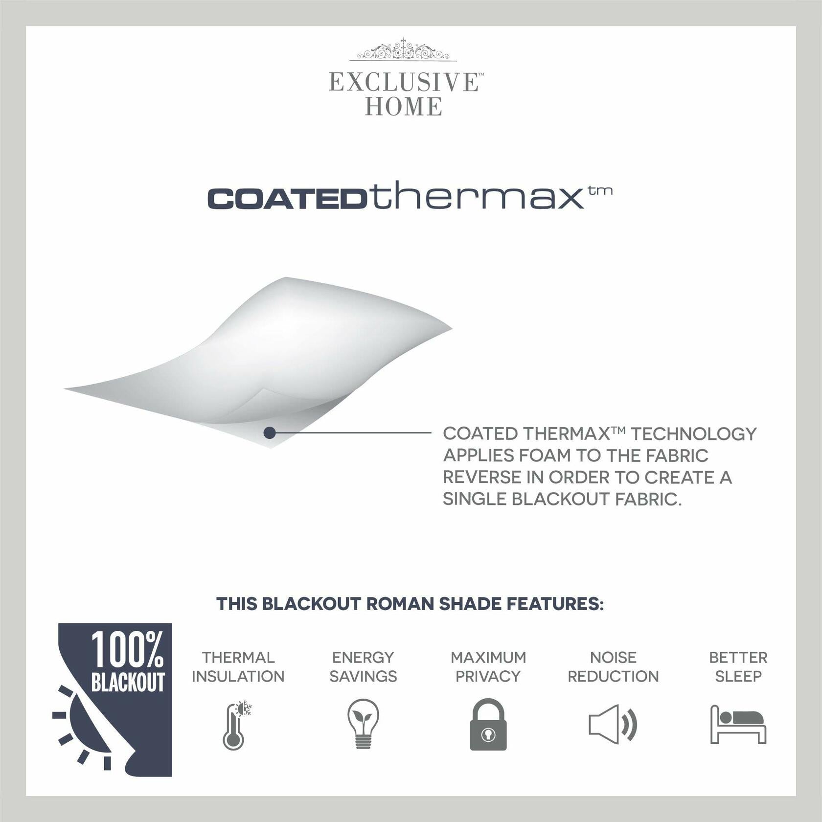 Exclusive Home Curtains Prague Trellis 100% Blackout Polyester Roman Shade, 23"x64", Natural