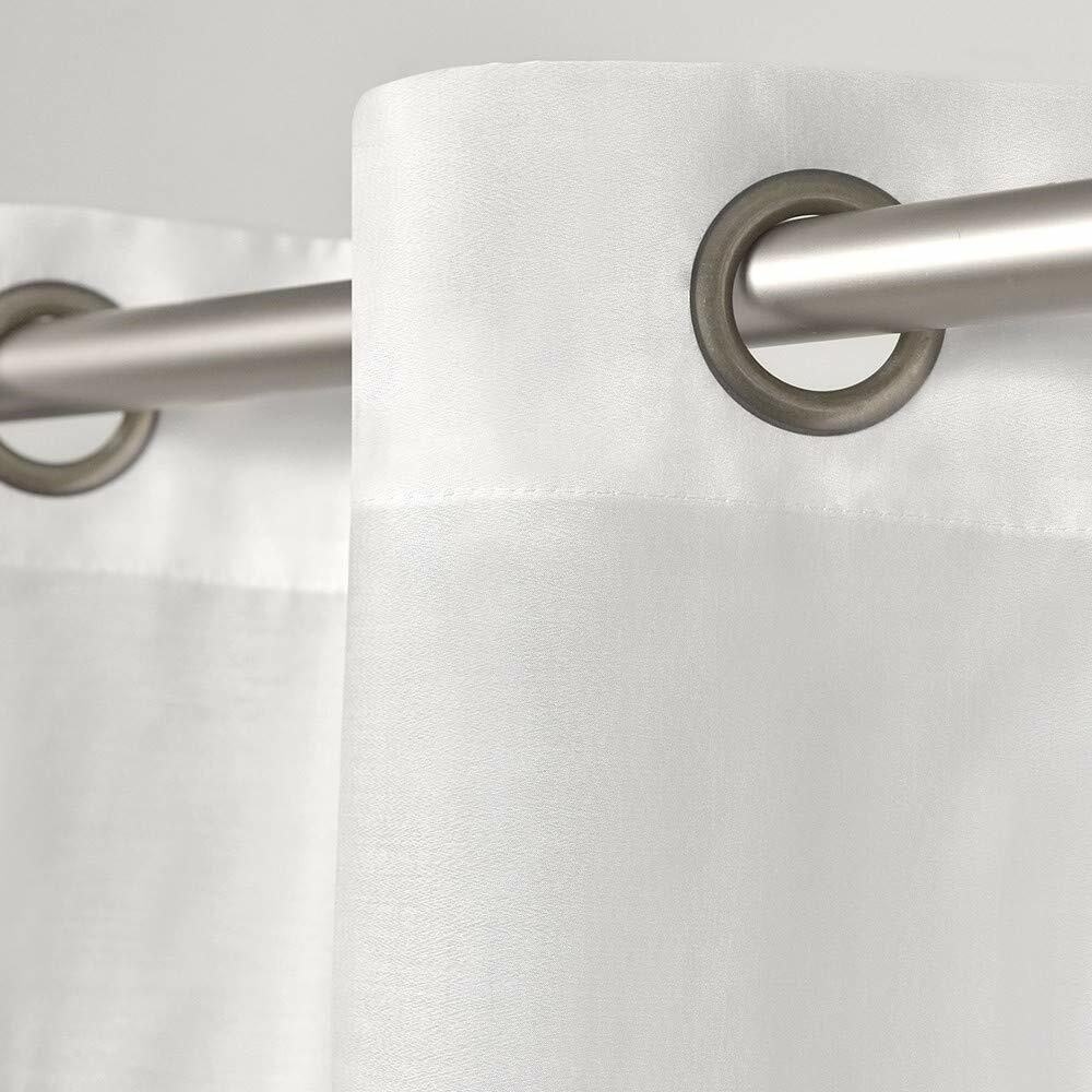 Exclusive Home Wilshire Burnout Sheer Grommet Top Curtain Panel Pair, 54"x96", Winter White