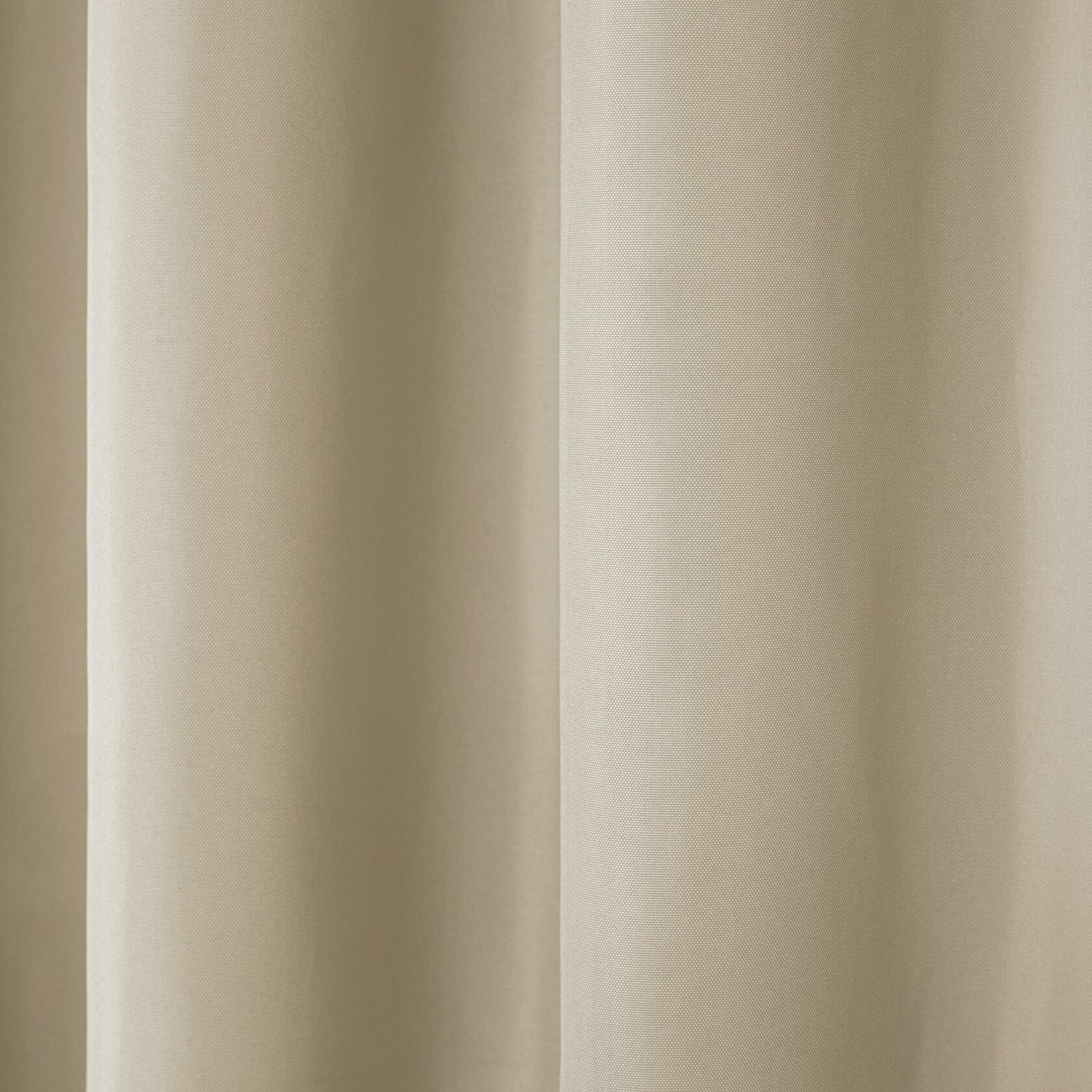 TOWN & COUNTRY BASICS Cabana Solid Heavyweight Indoor Outdoor Curtains, Light Filtering Opacity with Grommet Top, Water Repellent, 2-Pack Set, 54"x96", Taupe