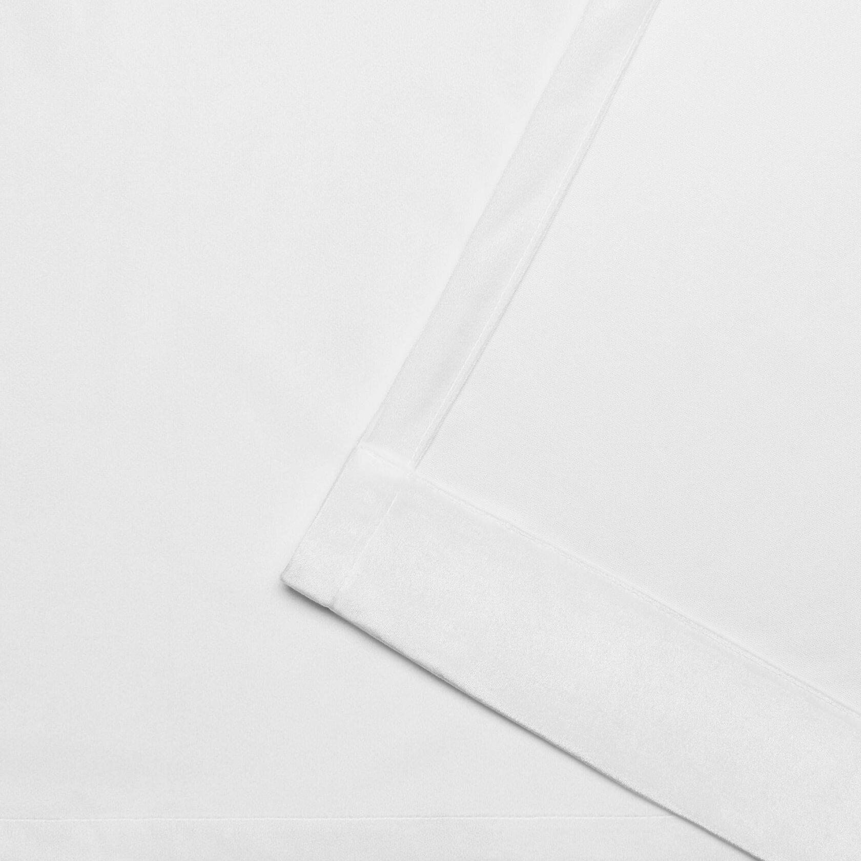 Exclusive Home Curtains Velvet Heavyweight Light Filtering Hidden Tab Top Curtain Panel Pair, 52"x84", Winter White