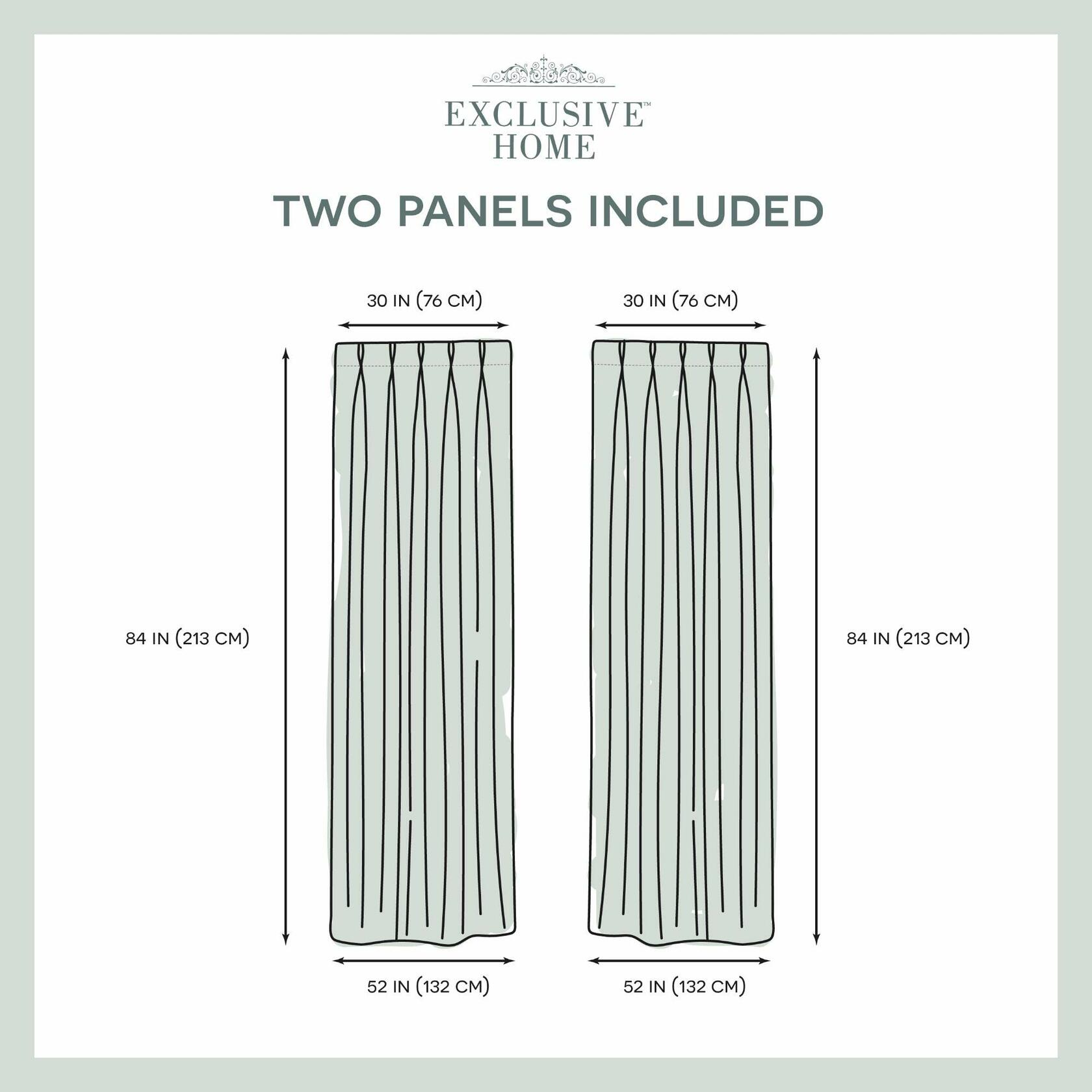 Exclusive Home Curtains Sateen Twill Woven Room Darkening Blackout Pinch Pleat/Hidden Tab Top Curtain Panel Pair, 84" Length, Espresso