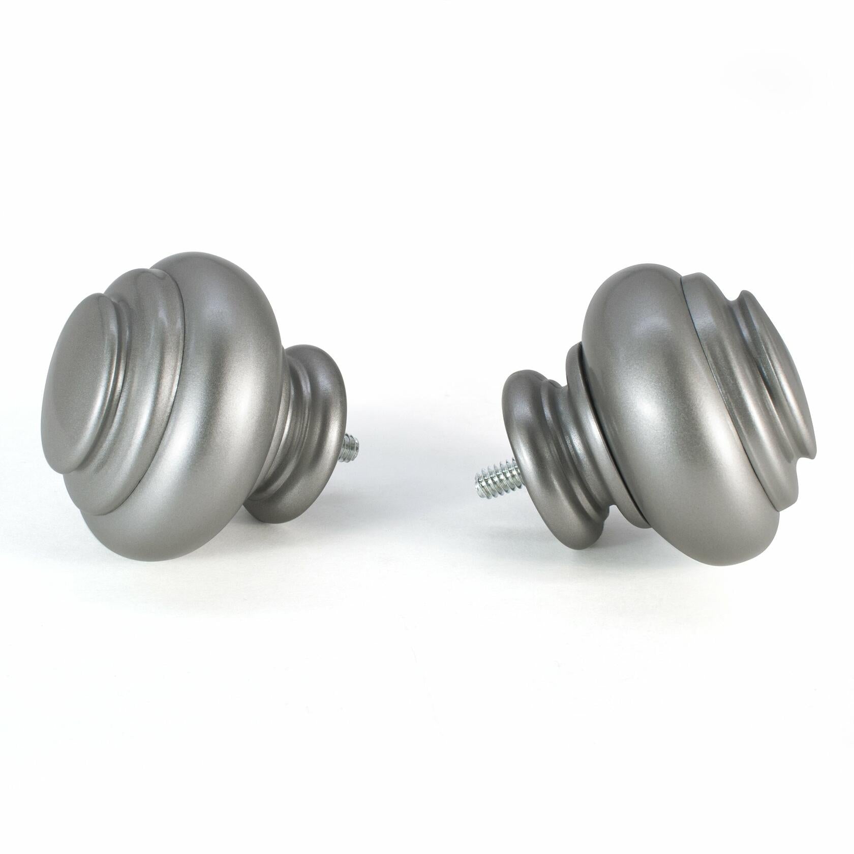 Decopolitan 278656829 1-Inch Urn Single Window Treatment Rod Set, 18 to 36-Inch, Antique Silver