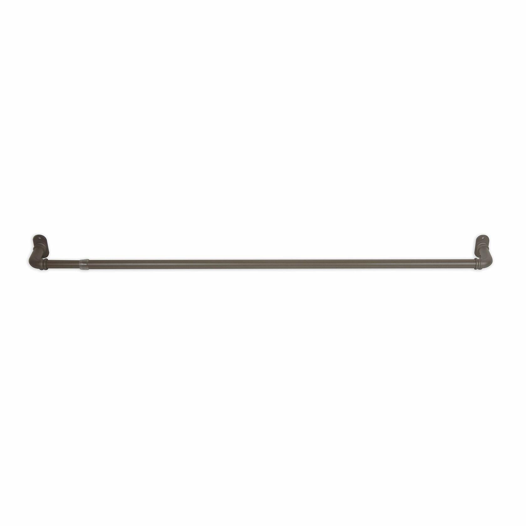 Rod Desyne 5/8" Blackout Curtain Rod, 28-48 inch, Antique Brass