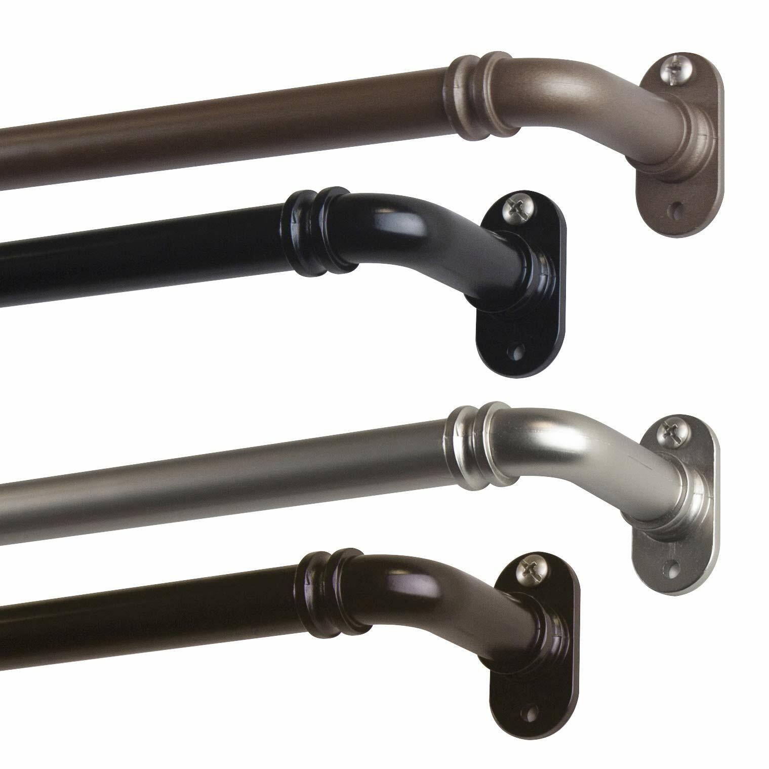 Rod Desyne 5/8" Blackout Curtain Rod, 28-48 inch, Antique Brass